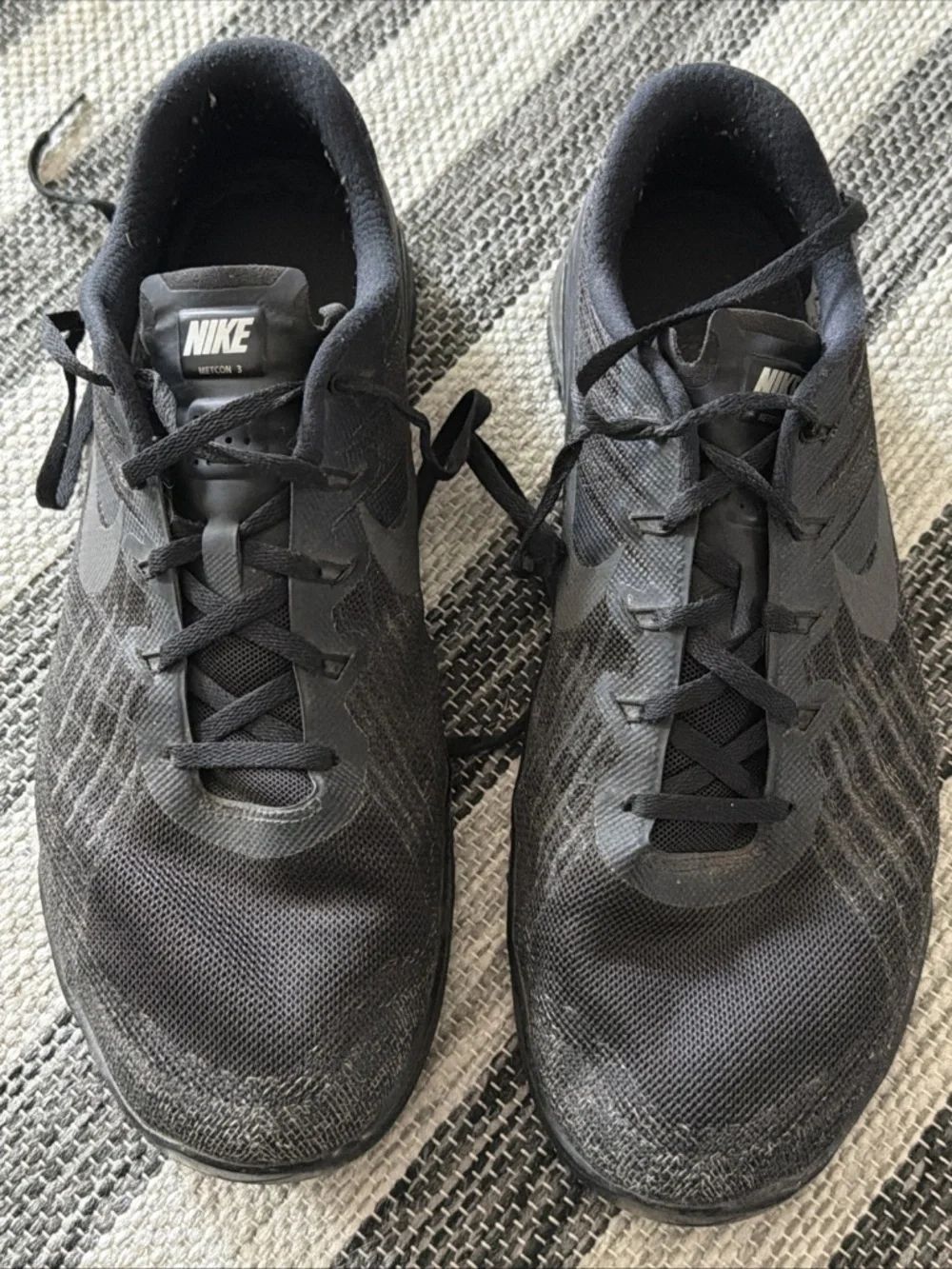 Nike Metcon 3 Black Running Shoes Men's 12